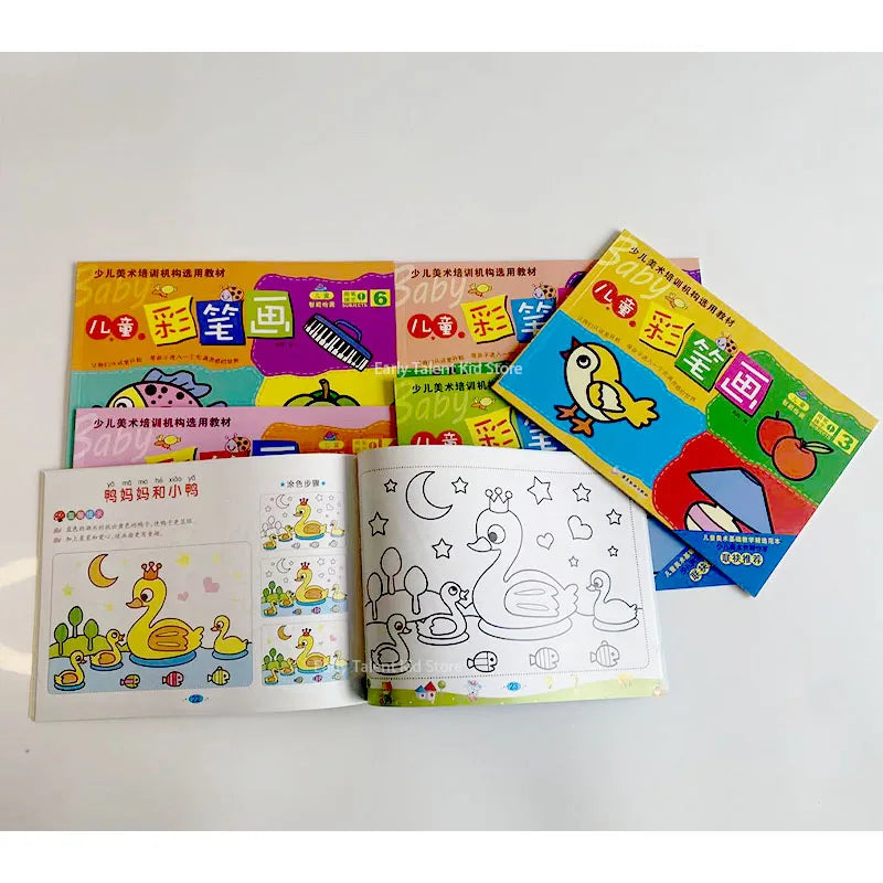 Livro de Colorir Pequeno para Crianças, 2-6 Anos, Livros de Desenho, Aprenda a Desenhar, Pintura, 31 Páginas