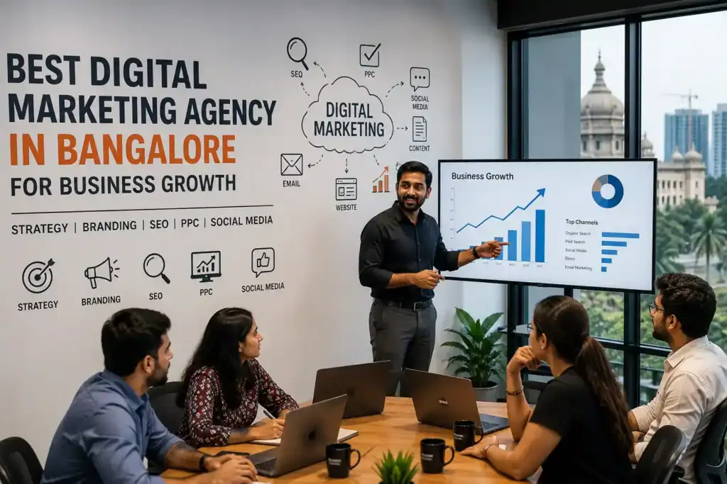 Digital marketing presentation at Bangalore agency for business growth.
